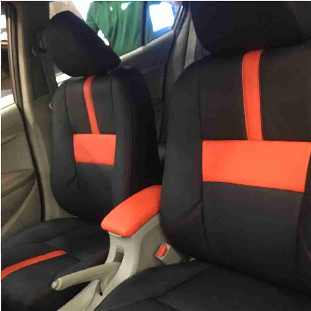 Seat Cover Red and Black for City 2009 to 2019 in japanese leather