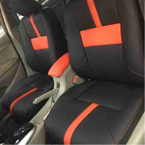 Seat Cover Red and Black for City 2009 to 2019 in japanese leather