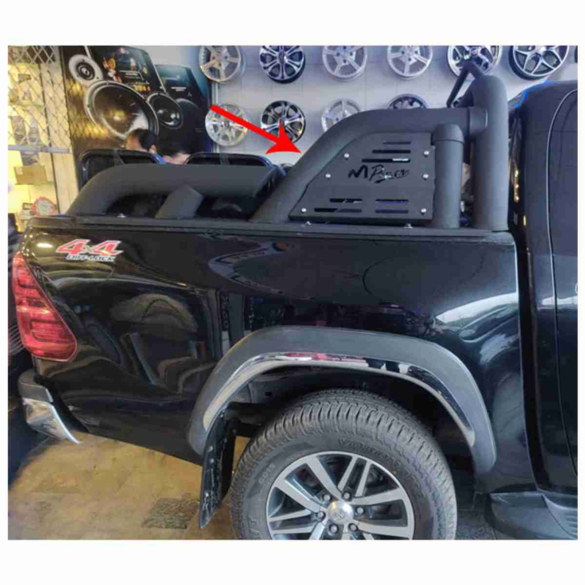 Roll Bar Metal Mat Black M Power for Toyota Hilux Revo 2016 to 2020